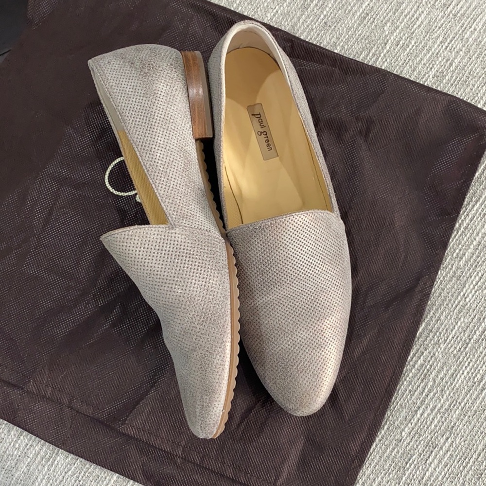 Paul Green Metallic Naomi Loafers Sz 8.5 US